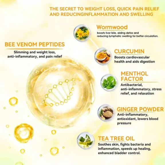 Bee Venom Pain Relief Detox Patches(10 Pcs)  Detox &amp; Slim Effortlessly with Bee Venom Foot Patches!